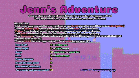 Jenn&rsquo;s Adventure Gameplay